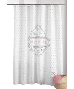 Rideau de douche Modele Maison de famille - Blanc