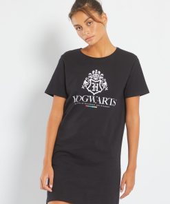 Chemise de nuit 'Harry Potter' - noir
