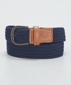 Ceinture tressée élastique - Bleu