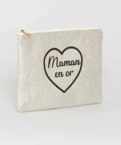 Trousse de toilette pailletée - doré
