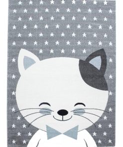 Tapis enfant 160x230 KID'S CAT Bleu OEKO TEX idéal pour Chambre - Bleu