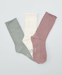 Lot de 3 chaussettes avec volants - TREFLE