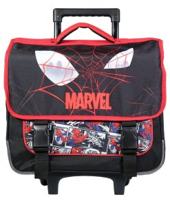 BAGTROTTER Cartable à roulettes 38 cm Spider-Man Noir Toile d'araignée - Noir