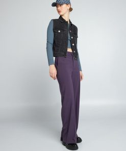 Pantalon large fluide - Bleu foncé