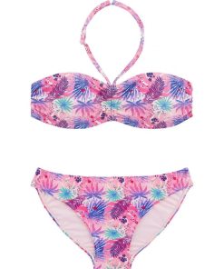 Maillot de bain fille 2 pièces bandeau Freegun - Rose