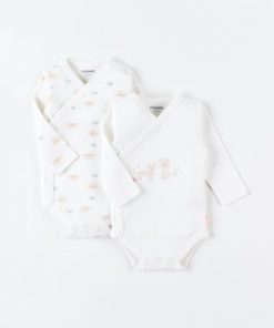 Set de 2 bodies croisés, - Blanc