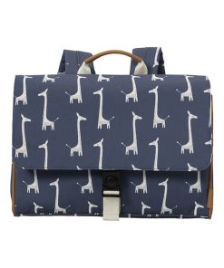 Cartable A4 maternelle Girafe - Bleu