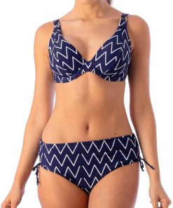 Haut de maillot de bain plongeant Frida - Bleu