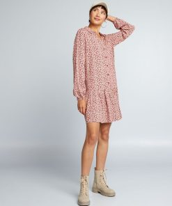 Robe courte base évasée - Rouge